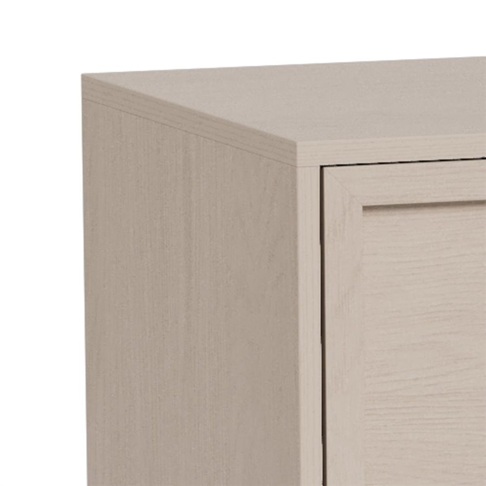 Chest of drawers Almdale, beige, steel/MDF, H110x40x80cm