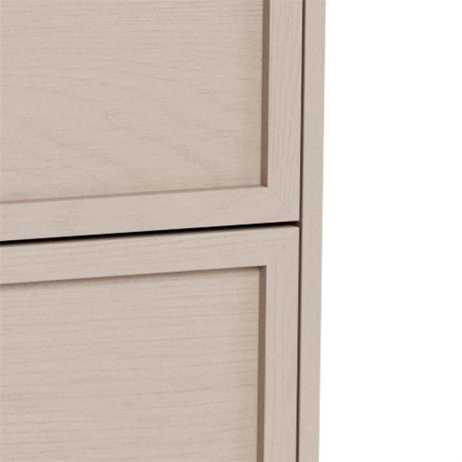 Chest of drawers Almdale, beige, steel/MDF, H110x40x80cm