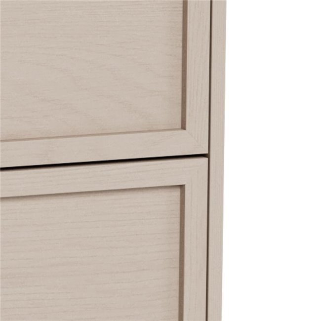 Chest of drawers Almdale, beige, steel/MDF, H110x40x80cm