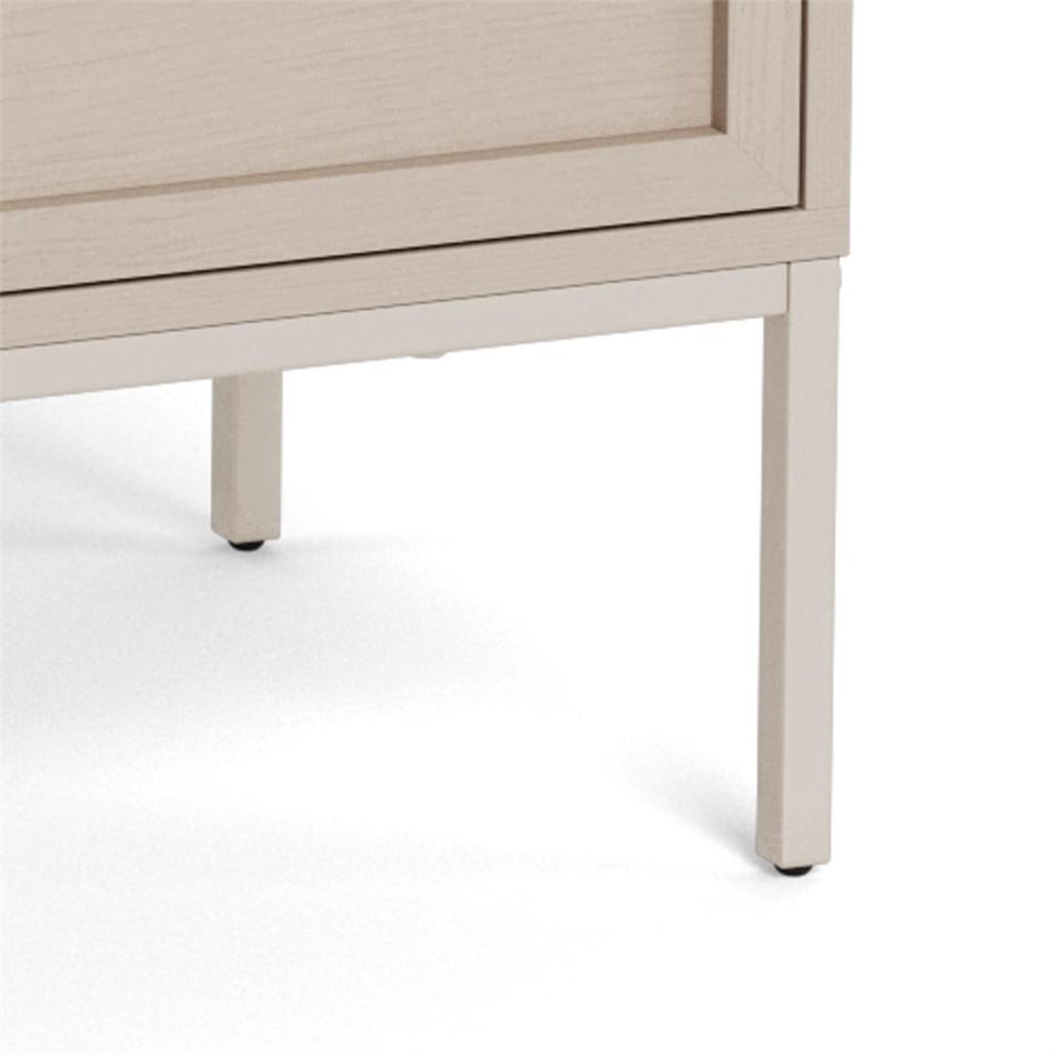 Chest of drawers Almdale, beige, steel/MDF, H110x40x80cm