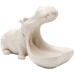 Deco figurine Hungry Hippo, beige, H17x14x27cm