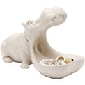 Deco figurine Hungry Hippo, beige, H17x14x27cm