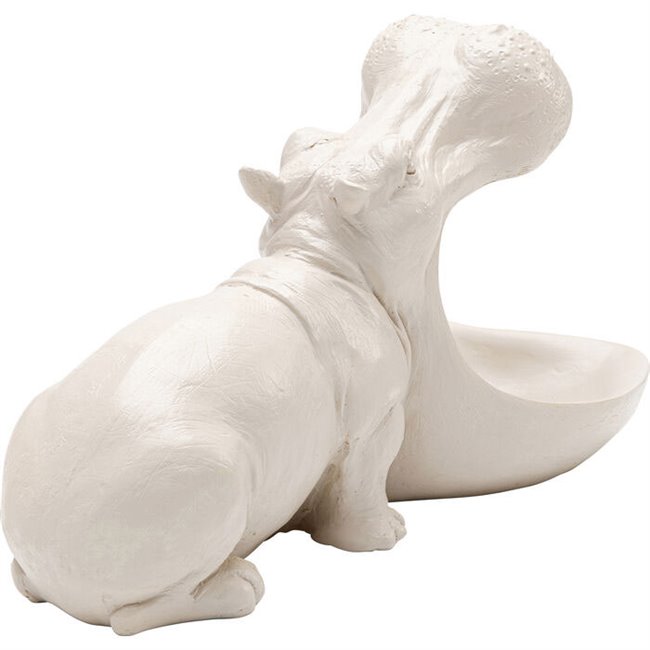Deco figurine Hungry Hippo, beige, H17x14x27cm