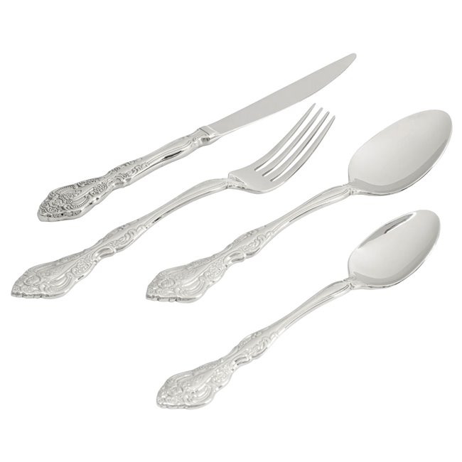 Cutlery set Attina Silver for 4 persons, 16 pcs., H25x14x6cm