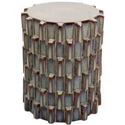 Side table Arrivato Sting, blue/brown, D35cm H46cm