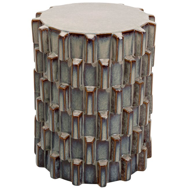 Side table Arrivato Sting, blue/brown, D35cm H46cm