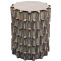 Side table Arrivato Sting, blue/brown, D35cm H46cm