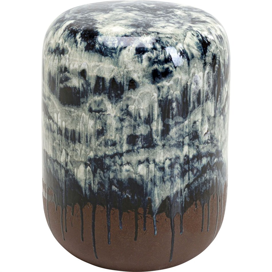 Side table Misty, blue/brown, D35cm H47cm