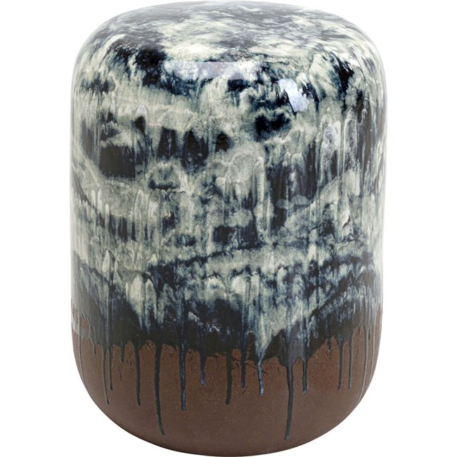 Side table Misty, blue/brown, D35cm H47cm