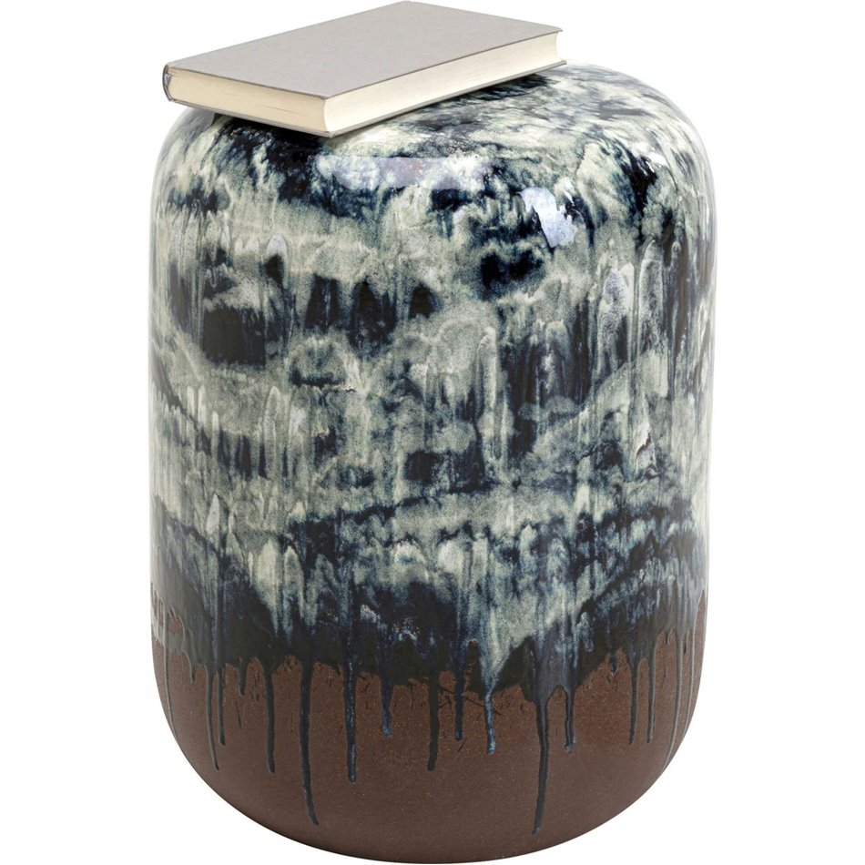Side table Misty, blue/brown, D35cm H47cm