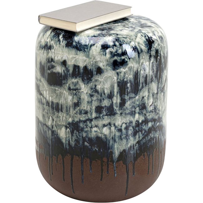 Side table Misty, blue/brown, D35cm H47cm