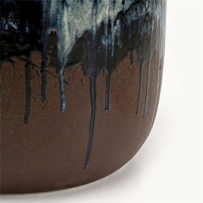 Side table Misty, blue/brown, D35cm H47cm