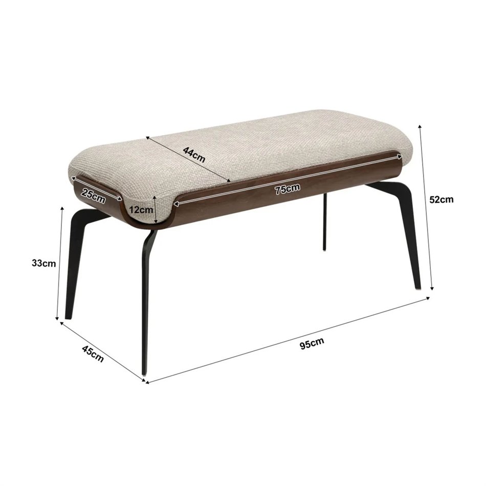 Bench Marc, H52x95x45cm