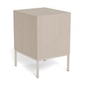Bedside table Almdale, beige, steel/MDF, H61x40x45.6cm