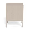 Bedside table Almdale, beige, steel/MDF, H61x40x45.6cm