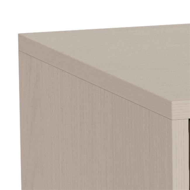 Bedside table Almdale, beige, steel/MDF, H61x40x45.6cm