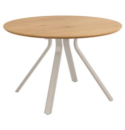 Dining table Aristo, natural color, steel/MDF, H75cm D120cm