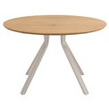 Dining table Aristo, natural color, steel/MDF, H75cm D120cm