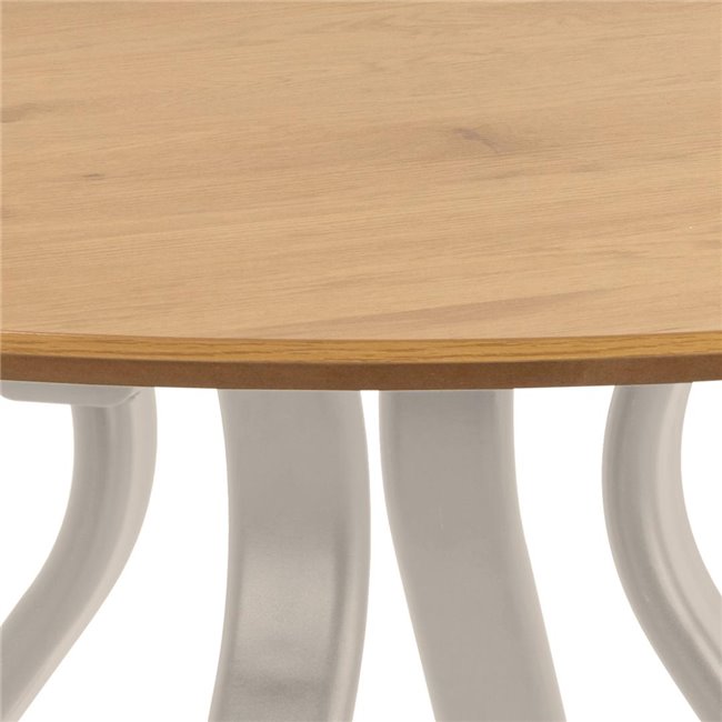 Dining table Aristo, natural color, steel/MDF, H75cm D120cm