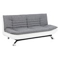 Sofa bed Akit, extendable, gray/white, H91x98x196cm, seat height 39cm