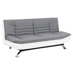 Sofa bed Akit, extendable, gray/white, H91x98x196cm, seat height 39cm