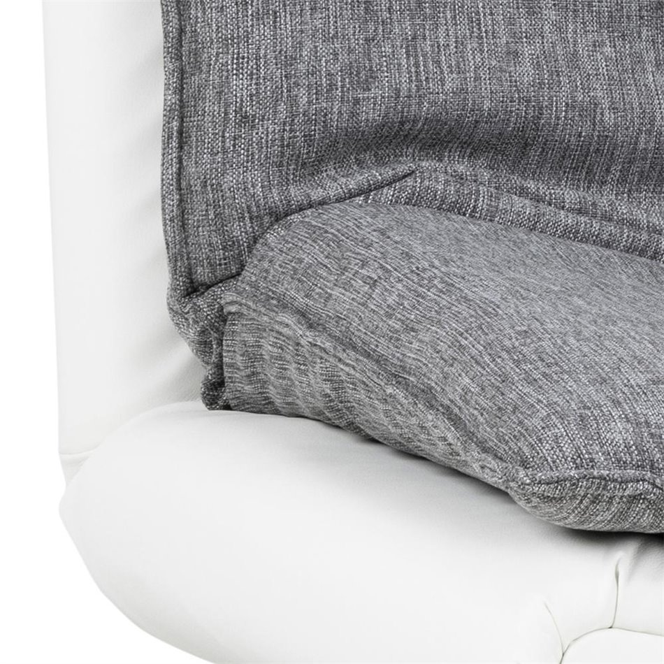 Sofa bed Akit, extendable, gray/white, H91x98x196cm, seat height 39cm