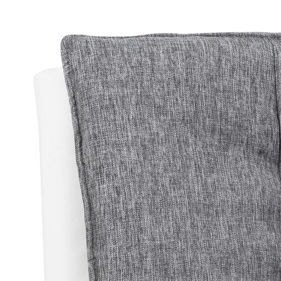 Sofa bed Akit, extendable, gray/white, H91x98x196cm, seat height 39cm