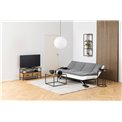 Sofa bed Akit, extendable, gray/white, H91x98x196cm, seat height 39cm