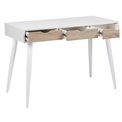 Office desk Aptun, white, steel/MDF, H77x50x110cm