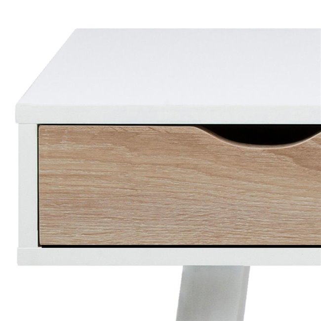 Office desk Aptun, white, steel/MDF, H77x50x110cm