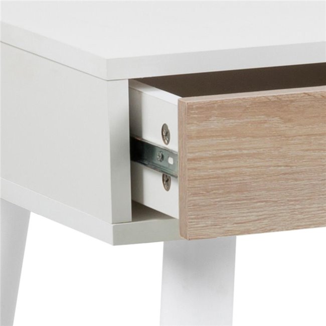 Office desk Aptun, white, steel/MDF, H77x50x110cm