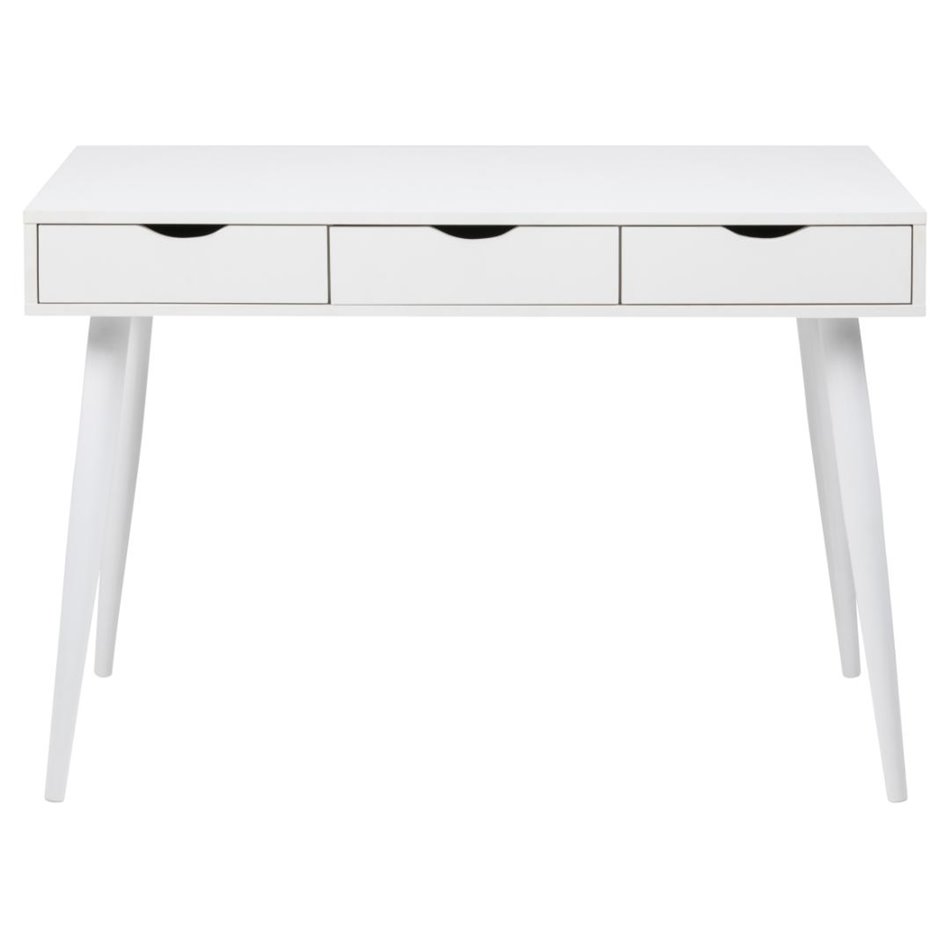 Office desk Aptun, white, steel/MDF, H77x50x110cm