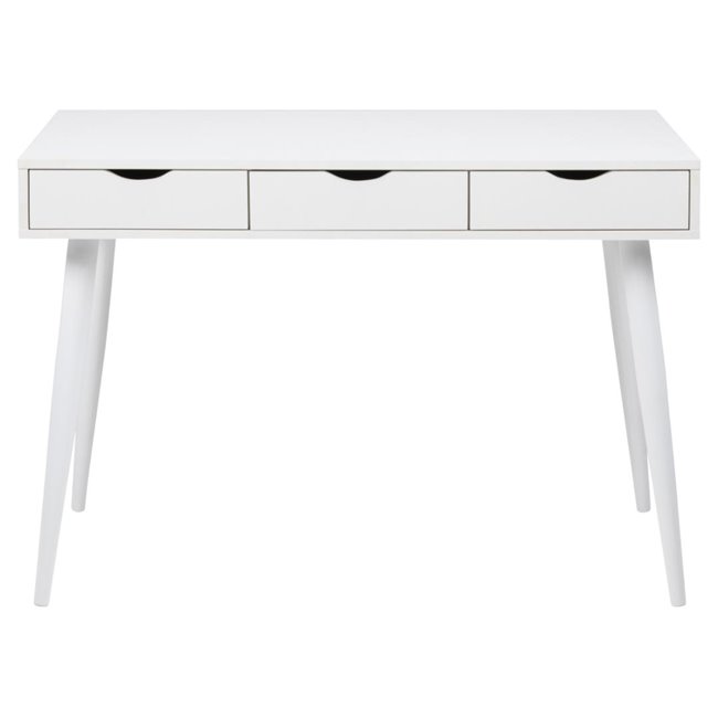 Office desk Aptun, white, steel/MDF, H77x50x110cm