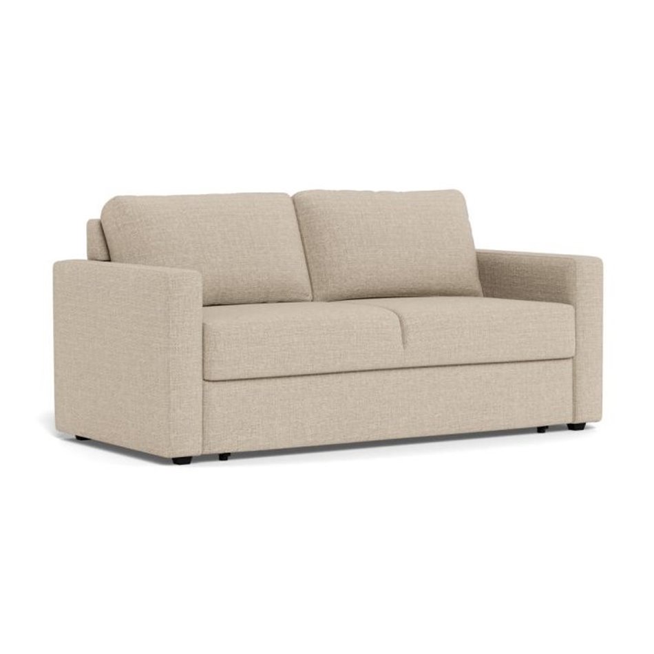 Sofa bed Aleur, extendable, beige, H85x88x176cm, seat height 47.5cm