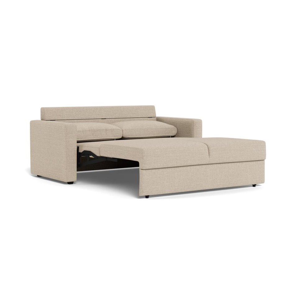 Sofa bed Aleur, extendable, beige, H85x88x176cm, seat height 47.5cm