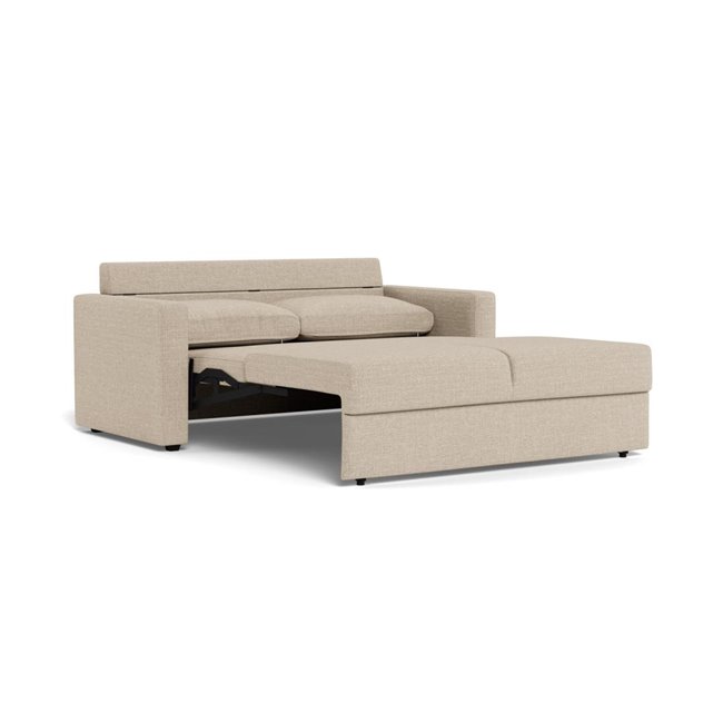 Sofa bed Aleur, extendable, beige, H85x88x176cm, seat height 47.5cm