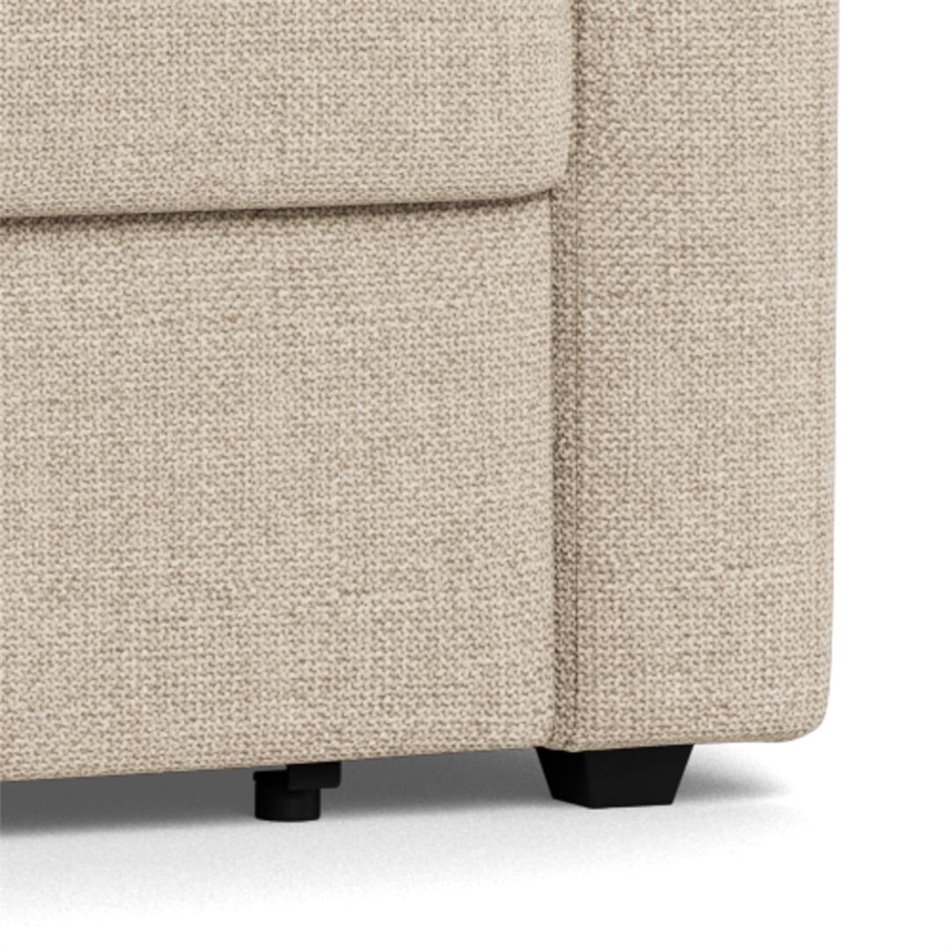 Sofa bed Aleur, extendable, beige, H85x88x176cm, seat height 47.5cm