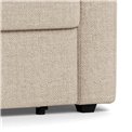 Sofa bed Aleur, extendable, beige, H85x88x176cm, seat height 47.5cm