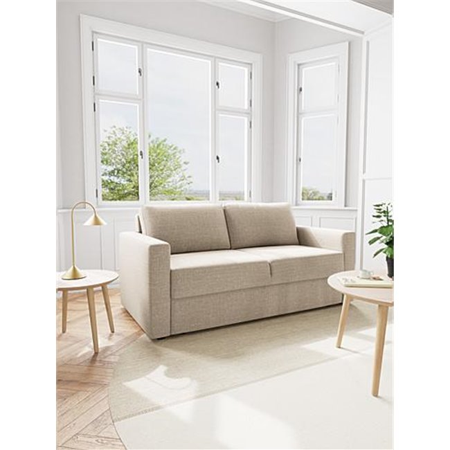 Sofa bed Aleur, extendable, beige, H85x88x176cm, seat height 47.5cm