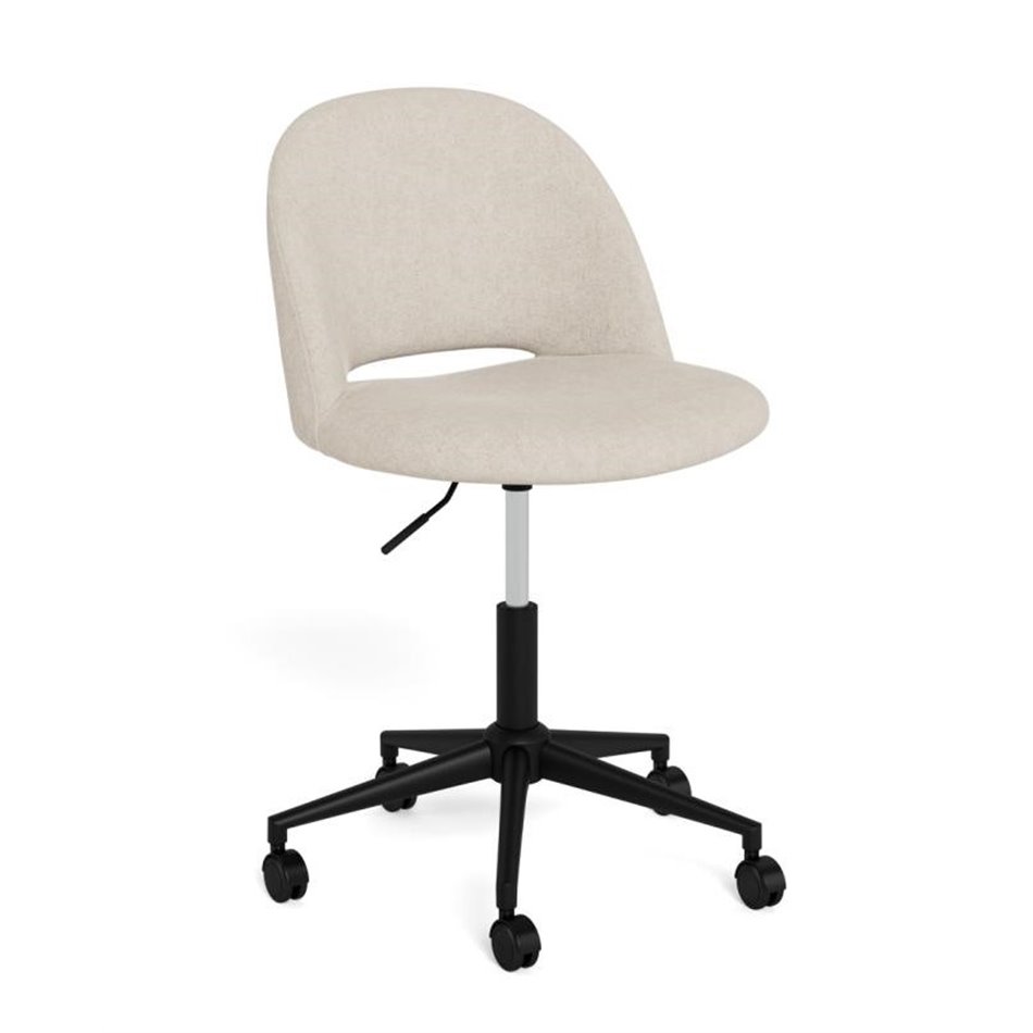 Office chair Aklan, swivel, beige, H77x49.5x49cm, seat height 44.5-54.5cm