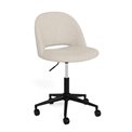 Office chair Aklan, swivel, beige, H77x49.5x49cm, seat height 44.5-54.5cm