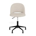 Office chair Aklan, swivel, beige, H77x49.5x49cm, seat height 44.5-54.5cm
