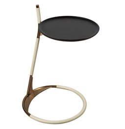 Side table Sattely, wood/metal/PU, D38cm H60cm