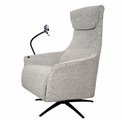 Electric recliner Olivy 112, 2 motors, gray-white, rotatable 360 degrees, H86-115x76x74-171cm, seat height 44-48cm