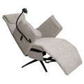 Electric recliner Olivy 112, 2 motors, gray-white, rotatable 360 degrees, H86-115x76x74-171cm, seat height 44-48cm