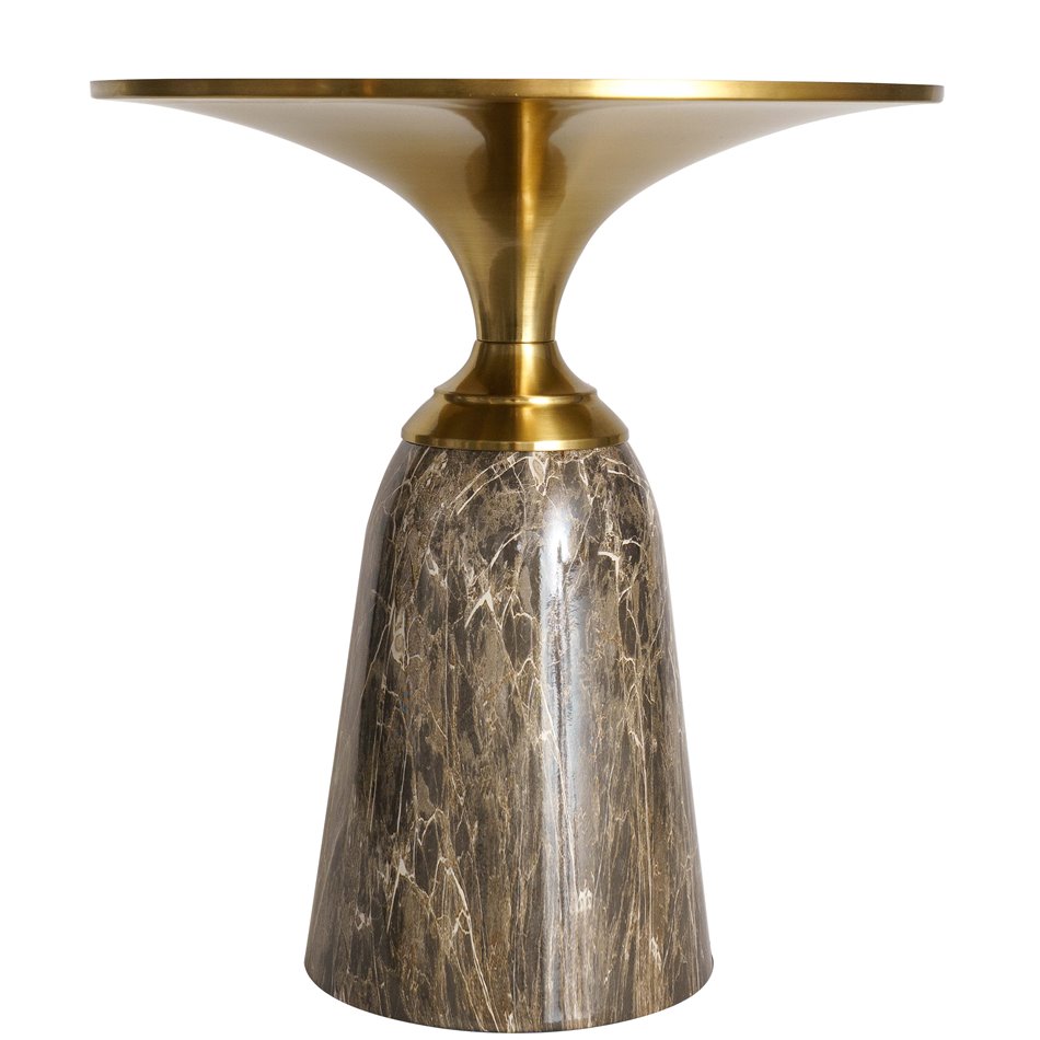 Side table Jager, iron/ceramic, D50cm H55cm