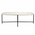 Coffee table Jette, metal/marble, 123x64cm H40cm