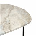 Coffee table Jette, metal/marble, 123x64cm H40cm