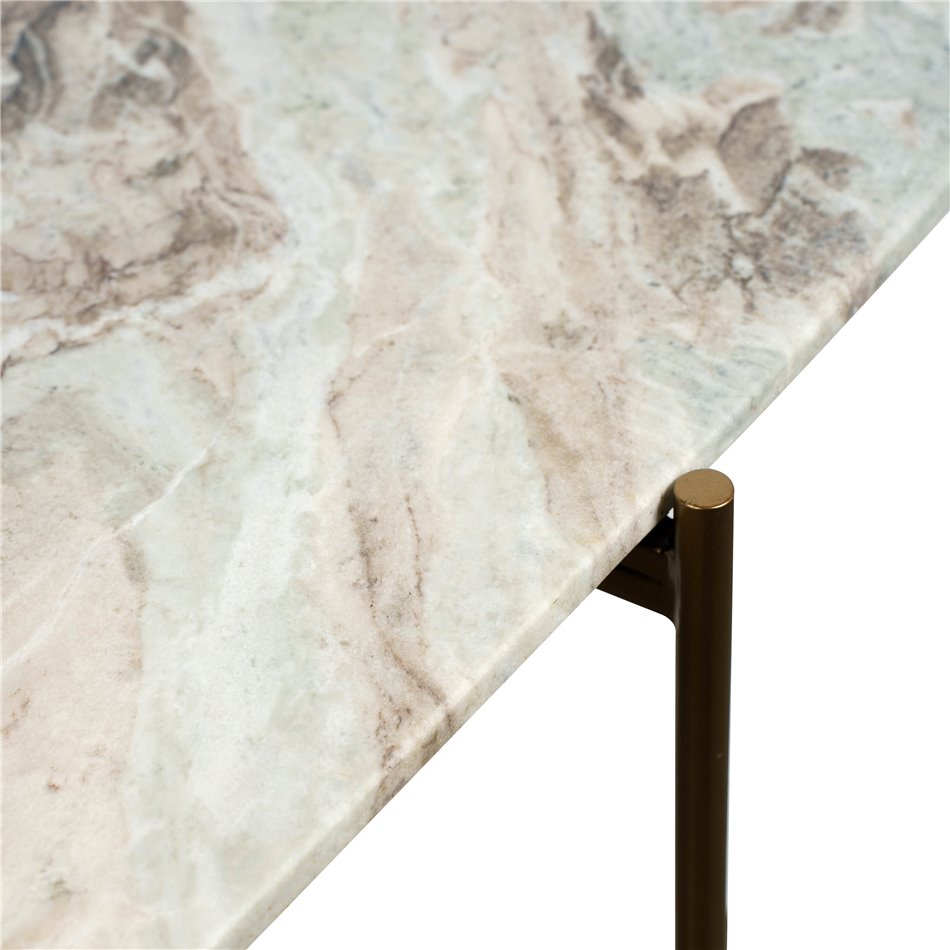 Console table Toronto, metal/marble, H80x120x29cm