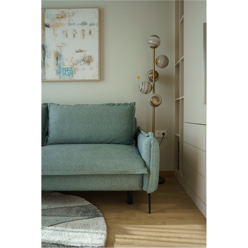 Floor lamp  Rade 5, blue/brass, H170xD30cm, E14x5 40W(MAX)